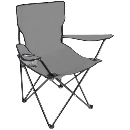 Pescuit - Scaun pliabil pentru camping,pescuit,din metal,sarcina maxima 120 kg - Gri