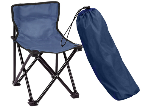 SPORT ȘI ACTIVITĂȚI - Scaun pliabil pentru pescuit si camping, cu husa transport, fotoliu pliabil confortabil, cadru metalic, albastru, 69x43x43 cm