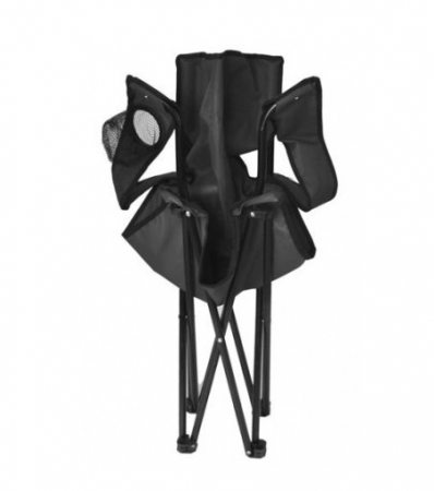 Scaun pliabil pentru camping,pescuit,din metal,sarcina maxima 120 kg - Negru [1]