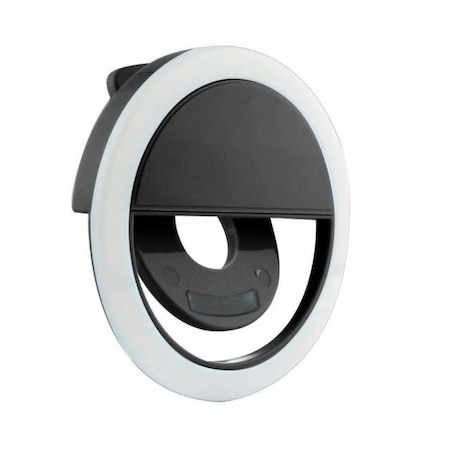 Echipamente vlogging - Selfie ring light pentru smartphone, lampa selfie LED telefon 36 led,400mAh 5600k - Negru