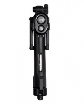 Selfie stickuri - Selfie Stick si trepied 2in1,cu telecomanda bluetooth pentru IOS si Android - Negru