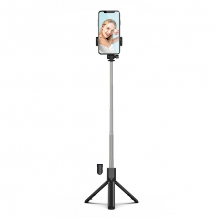 Selfie Stick cu functie trepied cu telecomanda bluetooth dedicata,model MRG MR1 - Negru [2]