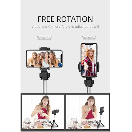Selfie Stick / Trepied / suport de telefon - 3 in 1 lungime maxima 70 cm [3]