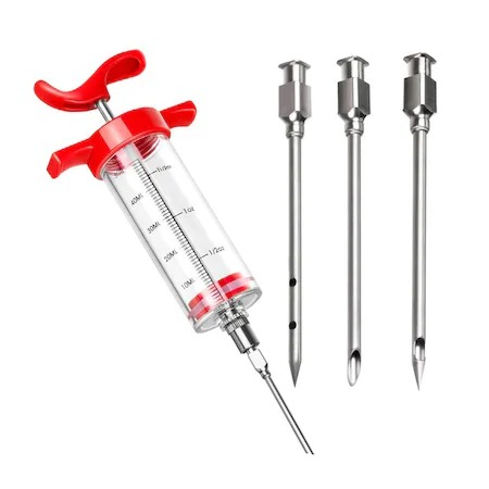 Diverse bucatarie - Seringa de injectat carne si alimente,capacitate 50 ml si 3 ace diverse grosimi incluse