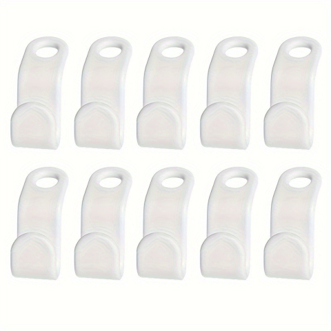 CASA & GRADINA - Set 10 accesorii pentru umerase haine, plastic, 5 x 2 cm, alb