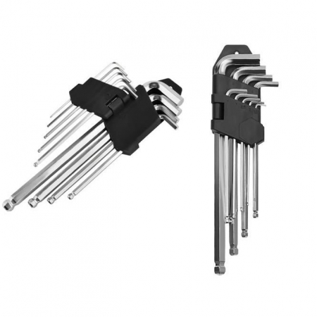 Set 9 imbusi hexagonali chrome vanadium, lungi 21 cm , 1.5-10 mm [1]
