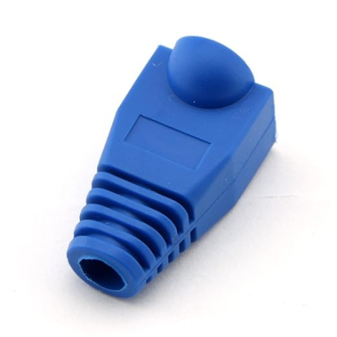 Set 10 bucati manson de protectie pentru mufe internet, RJ 45, albastru [3]