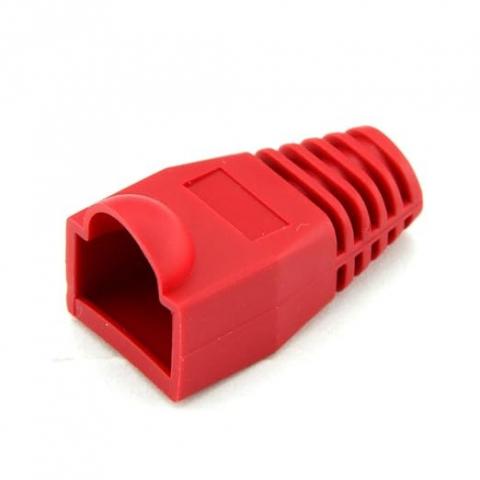Instrumente LAN - Set 10 bucati manson de protectie pentru mufe internet, RJ 45, rosu