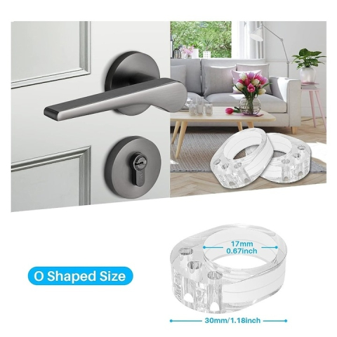 Set 10 bucati opritoare pentru manerul usii, din silicon transparent – protectie pentru copii, amortizare si prevenirea accidentarilor Acest set de 10 opritoare pentru manerul usii este conceput pentr [6]