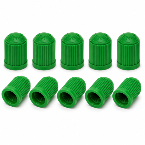 Alte articole auto - Set 10 capace verzi pentru valve Schrader