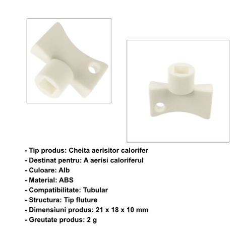 Set 10 cheite pentru aerisirea caloriferelor, ABS dur, rezistente la uzura si oxidare, compatibile cu toate tipurile de radiatoare [6]