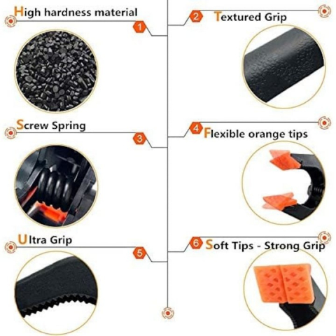 Set 10 clesti universali pentru diverse prinderi, fundal foto, lungime cleste 16 cm [3]