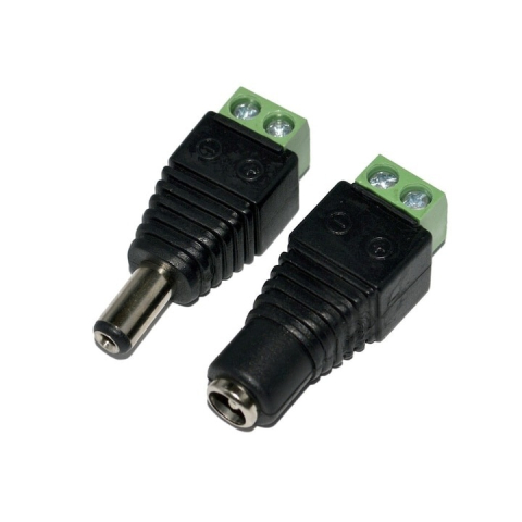 Set 10 conectori alimentare CCTV DC 2.1/5.5 mm cu surub, 5 mufe mama si 5 mufe tata pentru camere supraveghere, DVR si benzi LED [8]