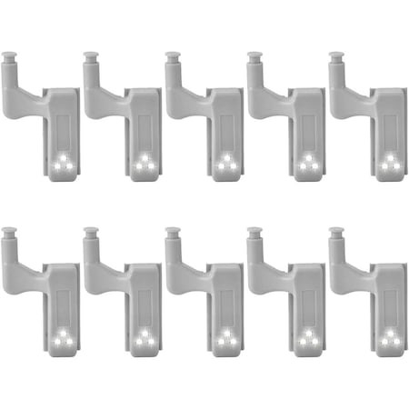 CASA & GRADINA - Set 10 Iluminatoare cu 3 leduri si baterie pentru montare la balamale,dulapuri,usi,spatii intunecate
