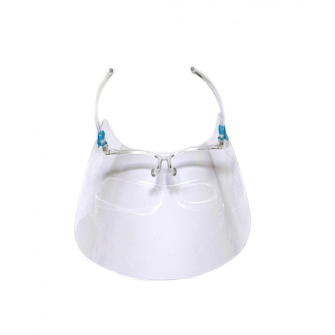 Set 10 masti de protectie KN95 si 10 viziere reutilizabile cu rama tip ochelari, pentru adulti, protectie completa [16]