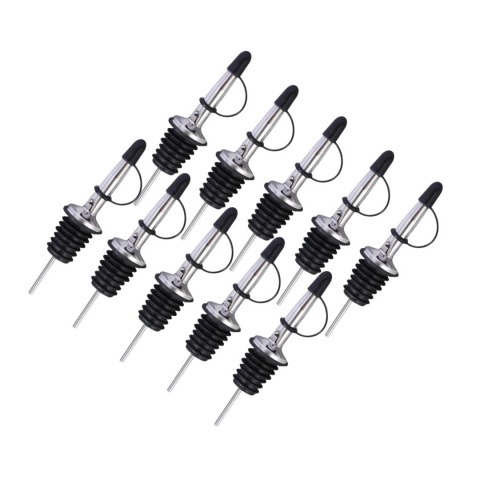 CASA & GRADINA - Set 10 picuratoare profesionale cu capac 10.5 cm, diametru 2.5 cm, dopuri din inox cu etansare din silicon pentru dozare rapida si controlata