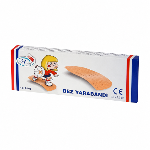 Ustensile îngrijire corp - Set 10 plasturi bej 7.2 x 1.9 cm, adezivi perforati pentru protectia pielii impotriva frecarii si iritatiilor