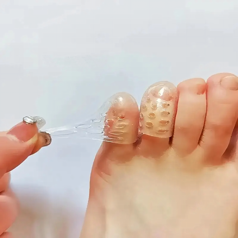 Set 10 protectii din silicon pentru degetele de la picioare si maini, transparente, capace gel pentru reducerea frecarii, bataturilor si presiunii [4]