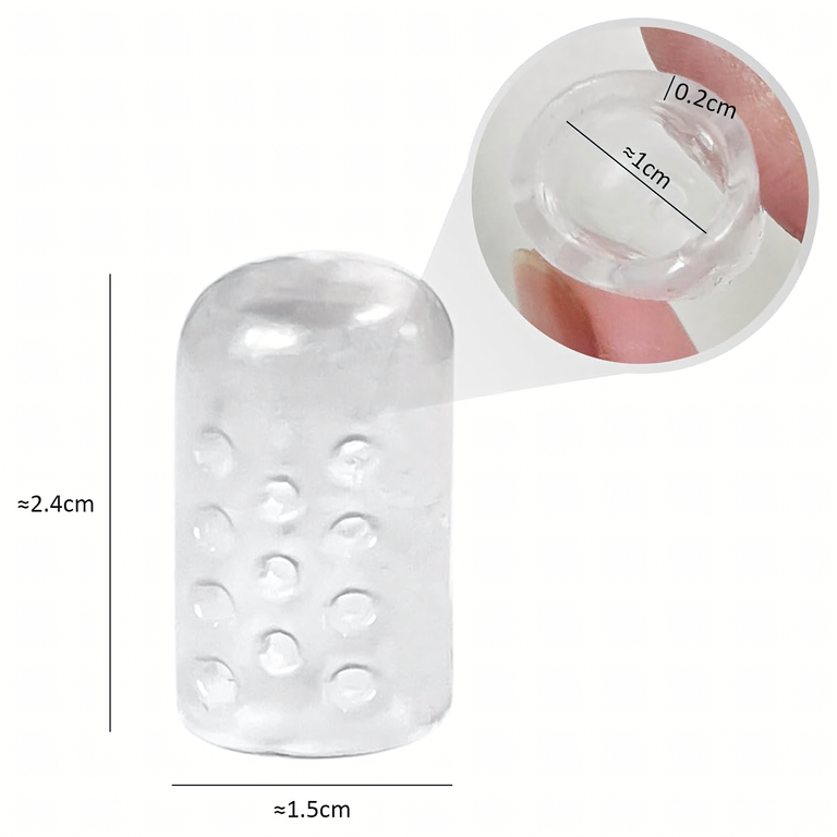 Set 10 protectii din silicon pentru degetele de la picioare si maini, transparente, capace gel pentru reducerea frecarii, bataturilor si presiunii [7]