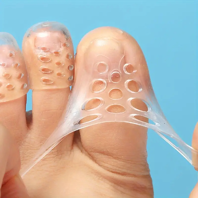 Set 10 protectii din silicon pentru degetele de la picioare si maini, transparente, capace gel pentru reducerea frecarii, bataturilor si presiunii [3]