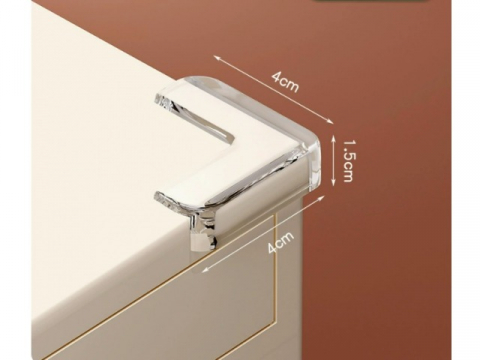 Set 10 protectii pentru colturi mobila, silicon, transparent, pentru siguranta copiilor [7]