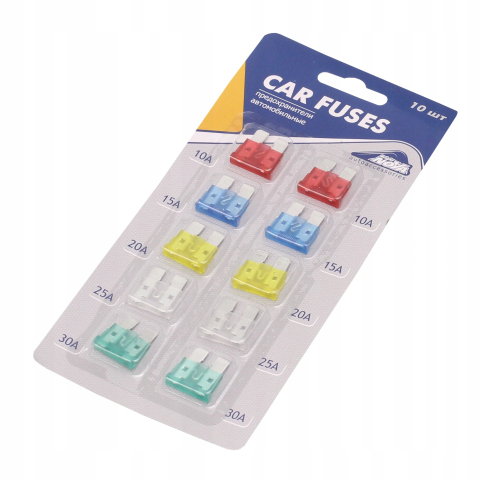 Set 10 sigurante auto tip lama, 10A-30A, pentru autoturisme, kit sigurante electrice auto, multicolor [7]