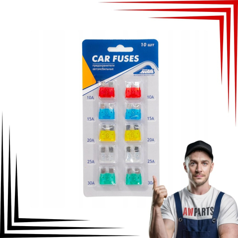 Set 10 sigurante auto tip lama, 10A-30A, pentru autoturisme, kit sigurante electrice auto, multicolor [6]