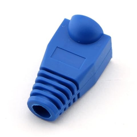 Set 10 x mufa ecranata + manson de protectie, RJ45, CAT5 CAT6, 8 pini 8P8C, albastru [9]