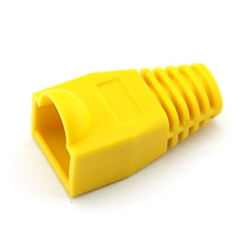 Set 10 x mufa ecranata + manson de protectie, RJ45, CAT5 CAT6, 8 pini 8P8C, galben [12]