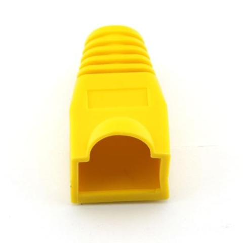 Set 10 x mufa ecranata + manson de protectie, RJ45, CAT5 CAT6, 8 pini 8P8C, galben [11]