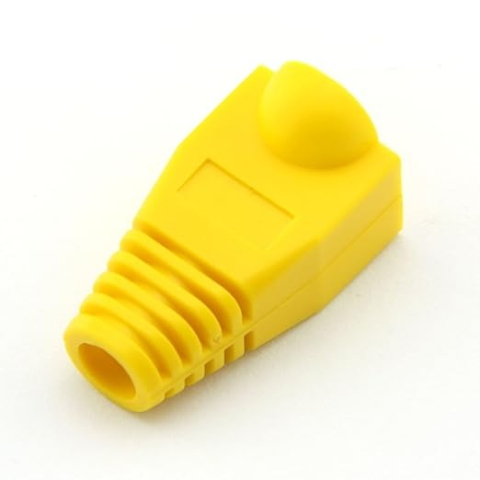 Set 10 x mufa ecranata + manson de protectie, RJ45, CAT5 CAT6, 8 pini 8P8C, galben [9]