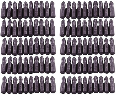 Surubelnite si biti - Set 100 capete bituri PH2 pentru surubelnite, lungime 25 mm