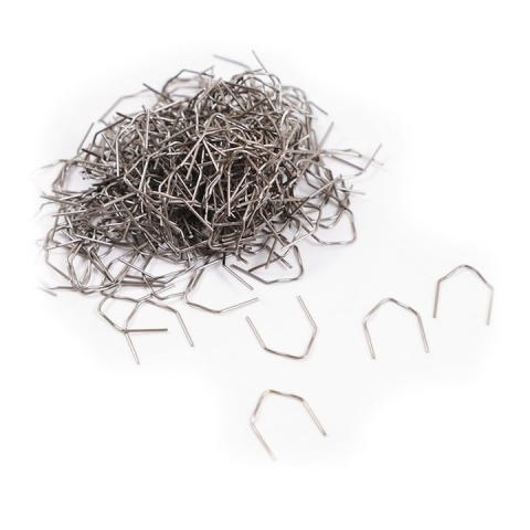 Set 100 capse metalice pentru pistol de sudat plastic, model A, 0.8 mm, otel, argintiu [1]
