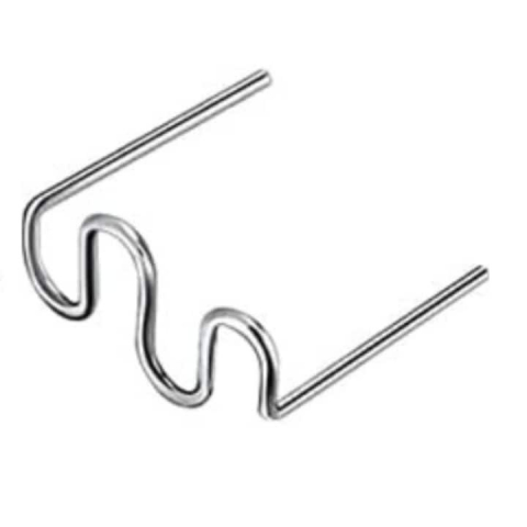 Unelte & Scule Garaj - Set 100 capse metalice pentru pistol de sudat plastic, model S, 0.8 mm, otel, argintiu