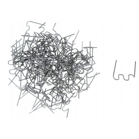 ARTICOLE AUTO - Set 100 capse sudura plastic model S, grosime 0.8 mm, reparatii bara auto si fisuri, otel tungsten, pentru pistol lipit