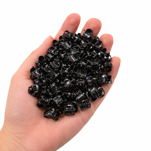 Set 100 cleme par mici negre tip fluture, 1.5 cm, prindere puternica, arc metalic rezistent, pentru fixare precisa suvite [1]