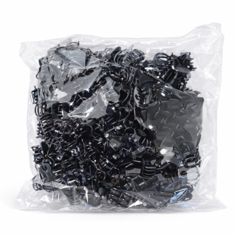 Set 100 cleme par mici negre tip fluture, 1.5 cm, prindere puternica, arc metalic rezistent, pentru fixare precisa suvite [2]