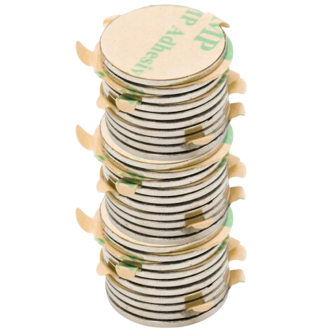 Magneti - Set 100 magneti neodim, autoadezivi, rotunzi, universali, diverse activitati, 15x1 mm