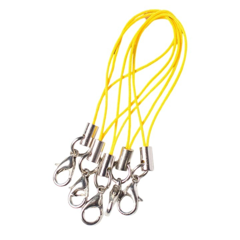 Set 100 snururi cu carabina pentru breloc, accesorii, poliester, multicolor [10]