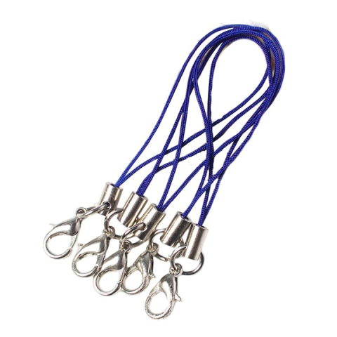 Set 100 snururi cu carabina pentru breloc, accesorii, poliester, multicolor [2]