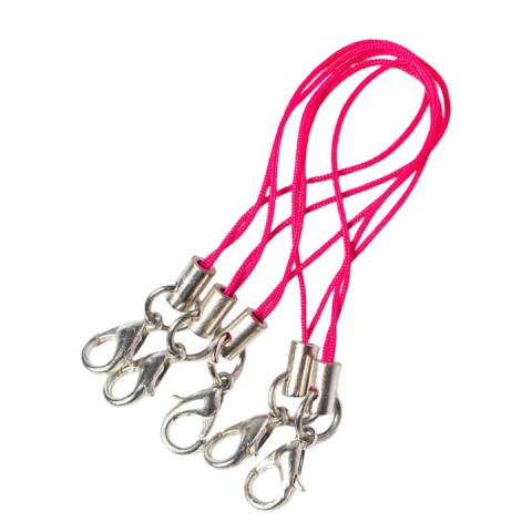 Set 100 snururi cu carabina pentru breloc, accesorii, poliester, multicolor [9]