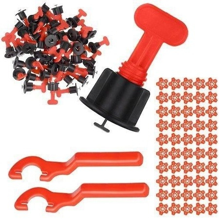 Gresie si faianta - Set 100 tije refolosibile pentru gresie, 2 chei si 50 stele rost de la 1-3 mm