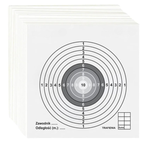 Set 100 tinte airsoft, 14 x 14 cm, carton, negru/alb [1]