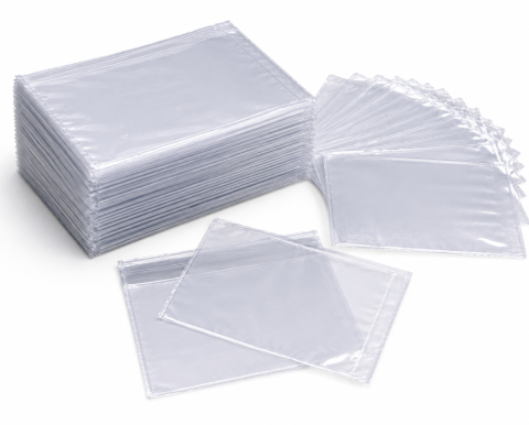 Set 1000 plicuri de curier tip cangur C6, 175 x 132 mm, transparente, autoadezive, pentru AWB, facturi si documente de transport [2]