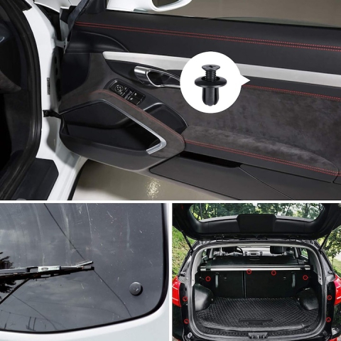 Set 105 piese cleme clipsuri universale pentru reconditionare auto, 6 dimensiuni, cu unelte de demontare, pentru caroserie, panouri si ornamente [4]