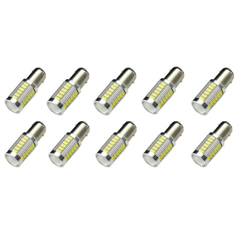 Lumini auto - Set 10x Bec LED universal, auto BA15D, pentru bord, interior, numar, diverse