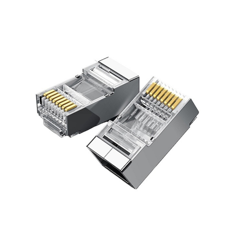 ELECTRONICE - Set 10x mufe retea, conector metalic, UTP, 8 contacte, RJ45 CAT6 - Alb
