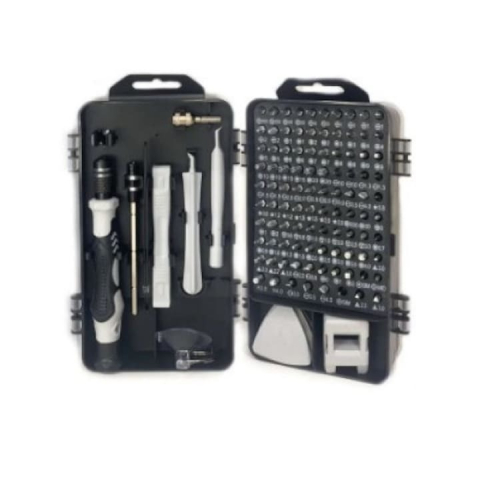 Set 115 Surubelnite, 98 biti, pentru diverse reparatii, carcasa depozitare inclusa, argintiu/negru [1]