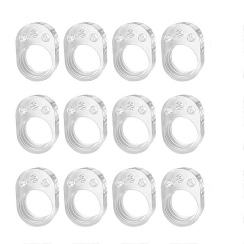 CASA & GRADINA - Set 12 opritoare, protectie pentru maner usa, silicon, montare usoara, 31 x 23 x 17 mm, transparent