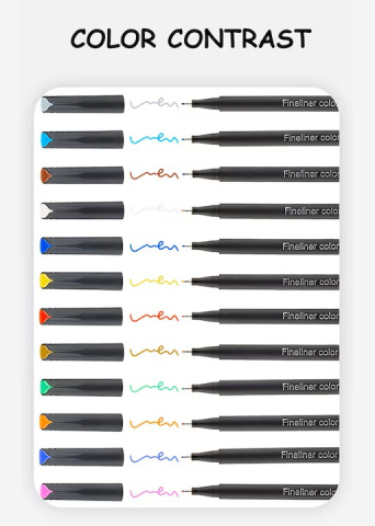 Set 12 pixuri fineliner multicolore, varf ultra fin 0,38 mm, culori diferite [6]
